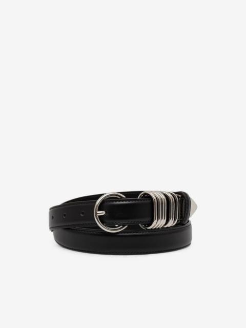 ELEH multi-ring leather belt