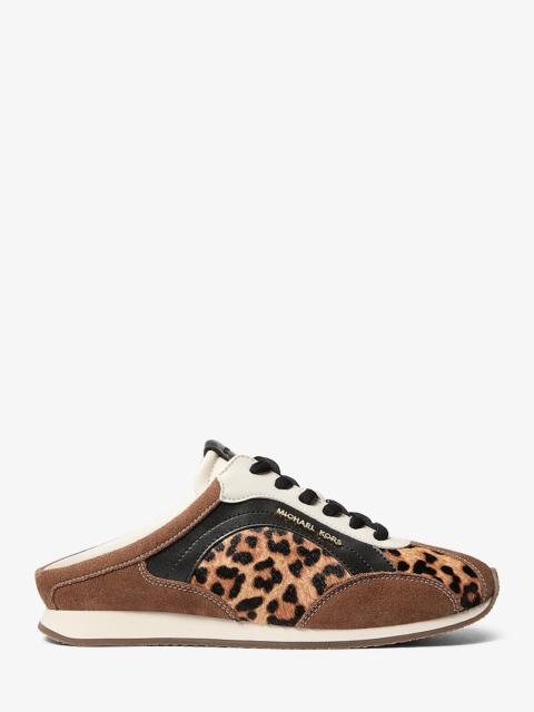 MICHAEL KORS Avi Mixed-Media Slip-On Sneaker