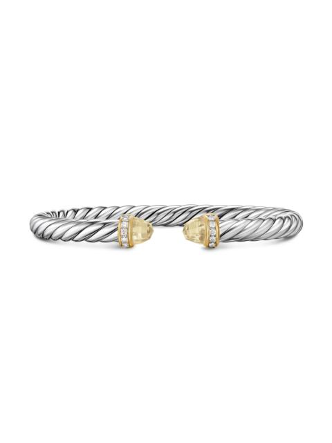 DAVID YURMAN Women's Cable Flex Bracelet in Sterling Silver - Champagne Citrine
