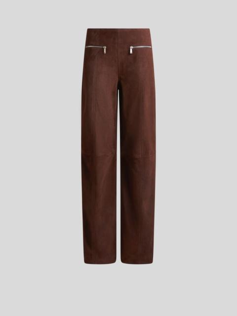 Etro SUEDE TROUSERS WITH ZIPS