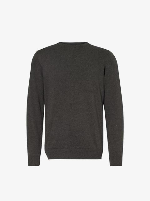 Crewneck regular-fit wool and cashmere-blend jumper