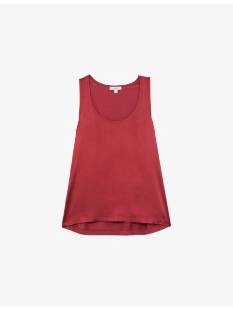 REISS Ruby Sleeveless Stretch-Silk Top