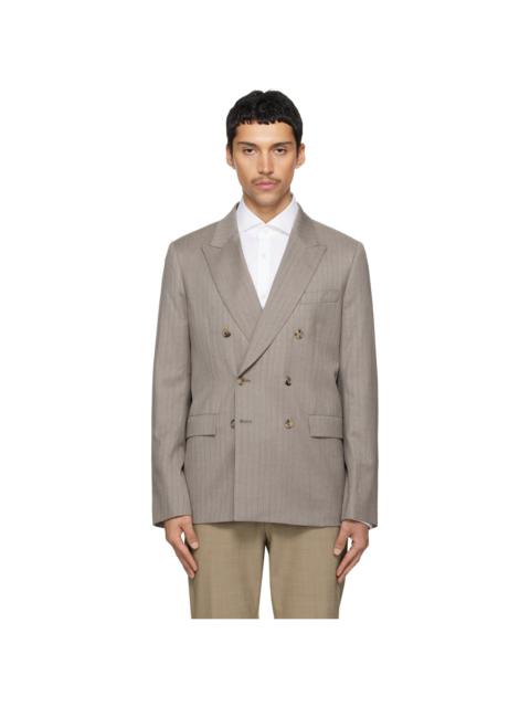 Paul Smith Taupe Striped Blazer
