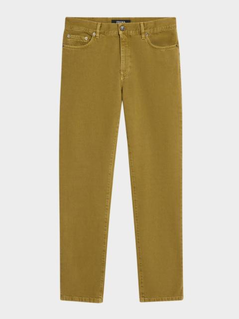 ZEGNA Men's Roccia Pure Cotton Slim-Fit Pants