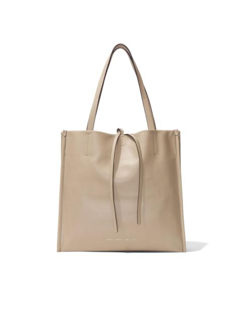 Twin leather tote bag