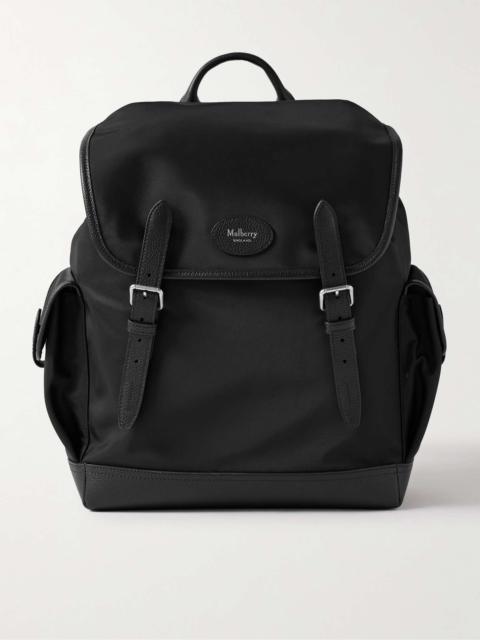 Mulberry Heritage Full Grain Leather-Trimmed Recycled-Nylon Backpack