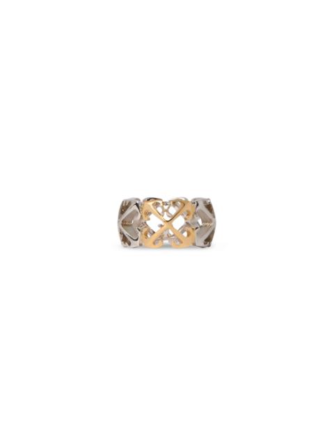 Off-White Bicolor Arrow Chain Ring
