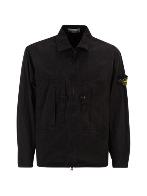 Stone Island chest-pockets zip-fastening overshirt