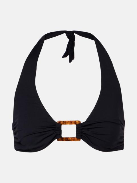 MELISSA ODABASH Paris embellished halterneck bikini top