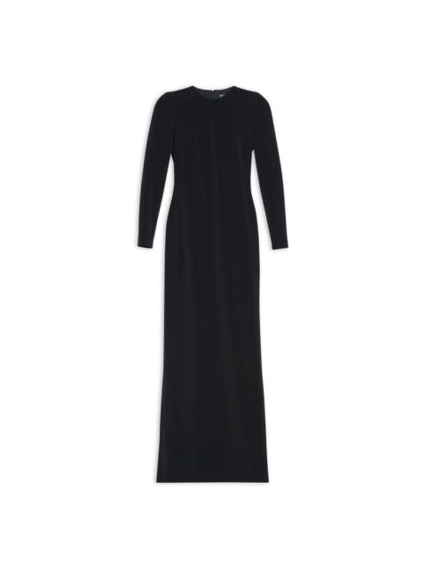 BALENCIAGA Women's Maxi Crewneck Dress in Black