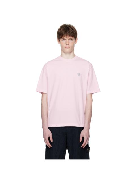 Stone Island Pink 2100025 Combed Organic Cotton Jersey T-shirt