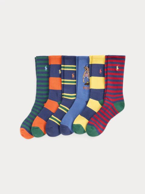 Polo Ralph Lauren Polo Bear Cotton-Blend Crew Sock 6-Pack