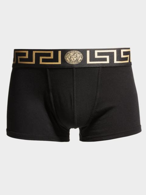 VERSACE Men's 3-Pack Low Rise Greca Trunk