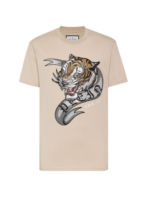 SS Tattoo tiger-print t-shirt