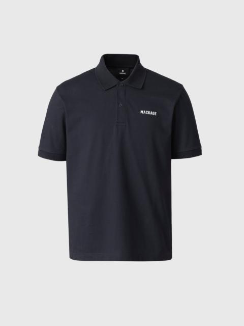MACKAGE PABLO-CR Flat Knit Rib Collar Polo