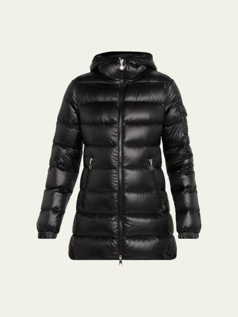 Moncler Glements Hooded Mid-Length Down Jacket