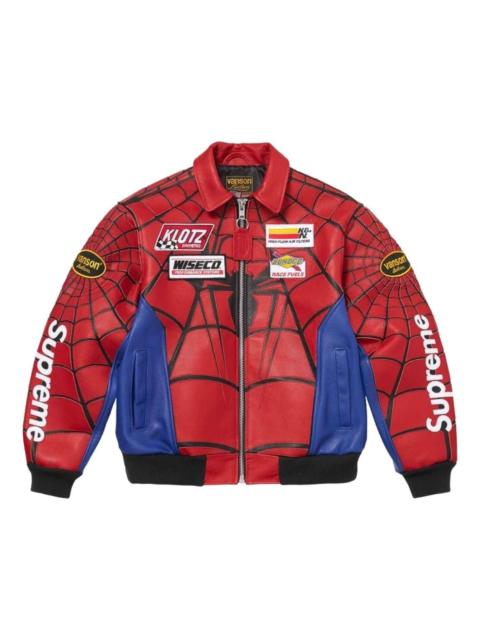 Supreme Supreme x Vanson Leathers SS26 Spider-Man Jacket 'Red' SUP-SS26-300-RED