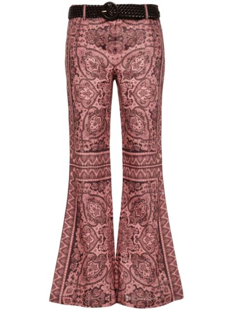 Zimmermann Ottie paisley-print flared trousers