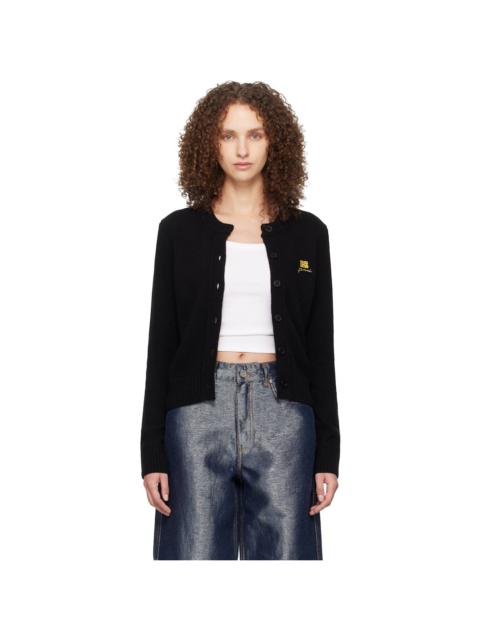 GANNI Black Wool Mix Cardigan