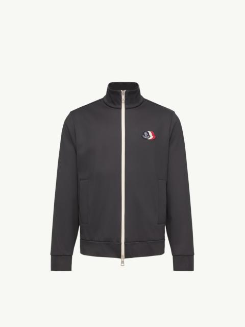 Moncler Tricolor Logo Zip-Up Sweatshirt