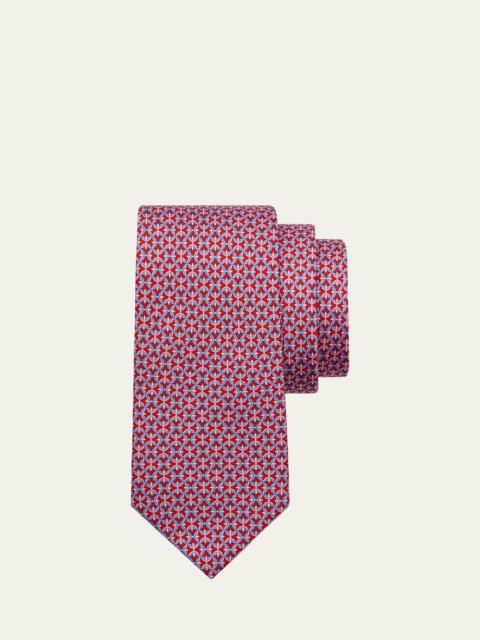 Men's Gancini-Print Silk Tie