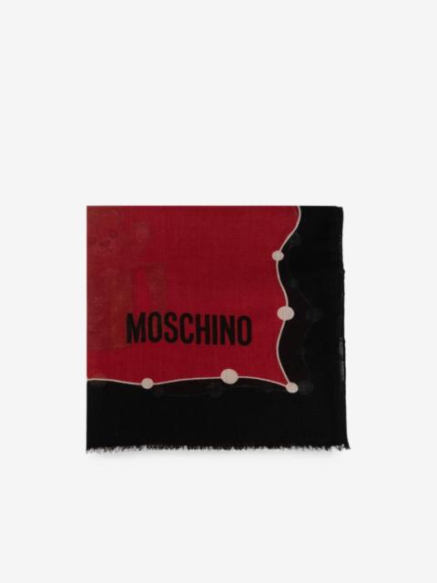 Moschino Teddy Bear logo scarf