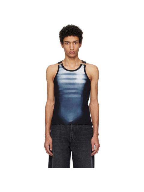 Jean Paul Gaultier Black & Blue 'Le Mâle' Tank Top