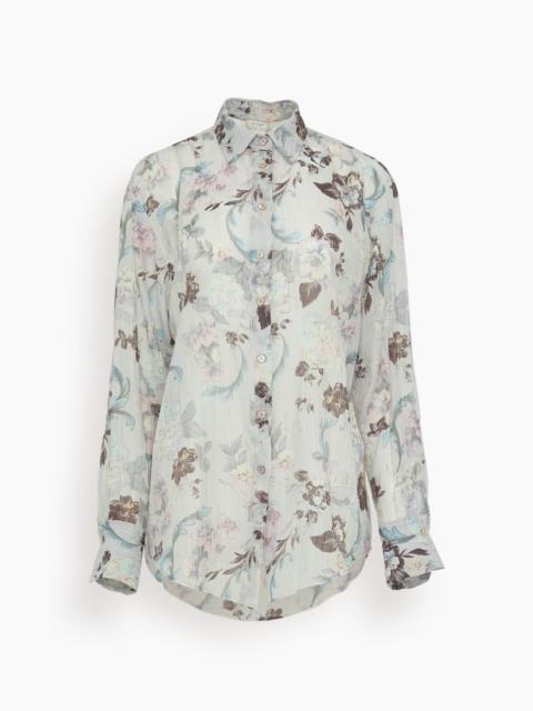 forte_forte Peonia My Love Creponne Voile Shirt in Glicine
