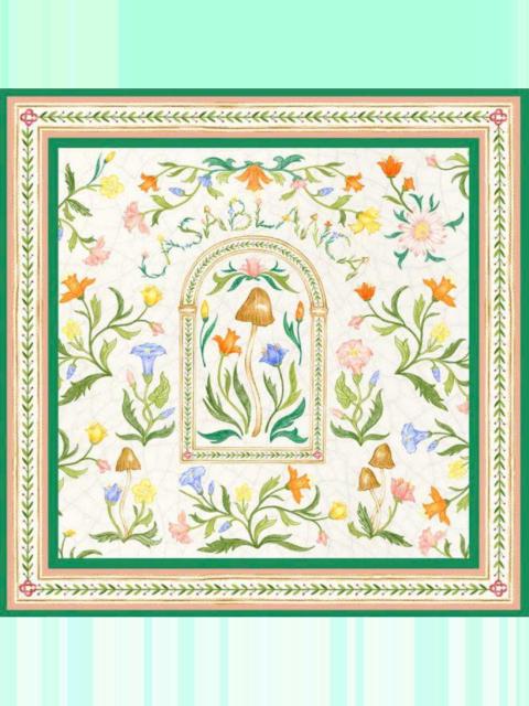 CASABLANCA L'Arche Fleurie Large Silk Scarf | Casablanca Paris