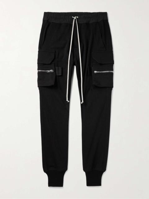 Rick Owens Mastodon Tapered Cotton-Jersey Drawstring Cargo Trousers