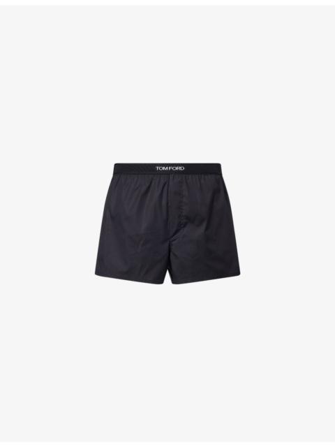 TOM FORD Logo-Waistband Stretch Cotton-Poplin Boxer Briefs