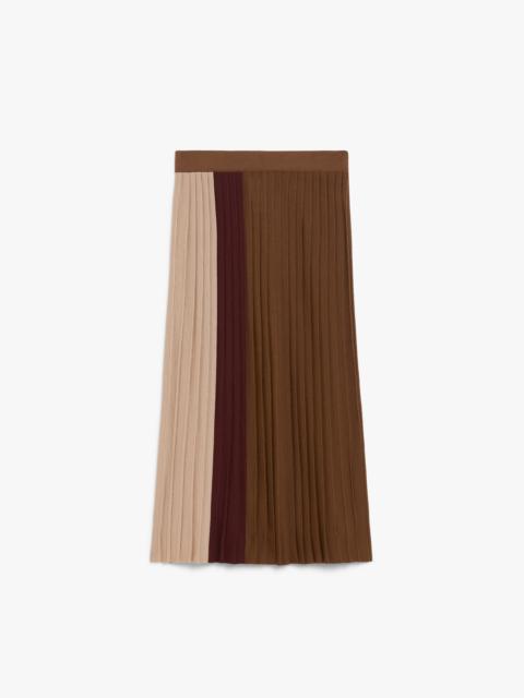 WEEKEND Max Mara VIRGIN Pleated knit fabric skirt