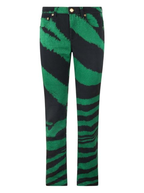 Roberto Cavalli zebra-print jeans