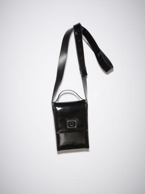 Acne Studios Mini crossbody Face bag - Black/black