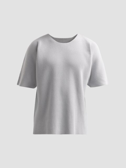 ISSEY MIYAKE Men Basic Knit T-Shirt - Light Gray