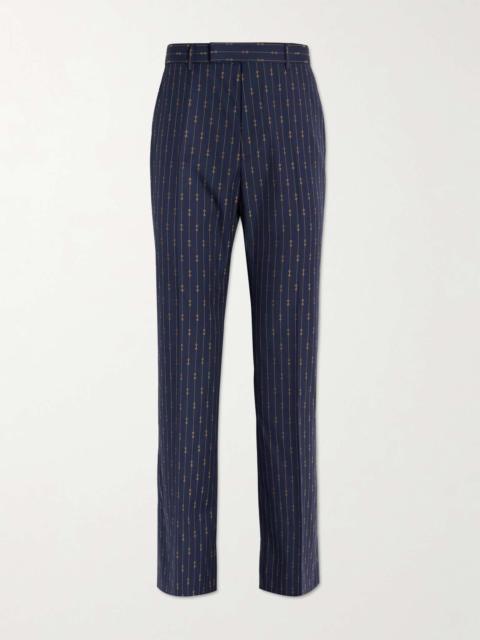 GUCCI Bootcut Wool-Jacquard Suit Trousers