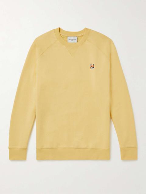 Maison Kitsuné Logo-Appliquéd Cotton-Jersey 스웨터