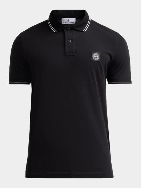 Stone Island Men's Stretch Cotton Pique Polo Shirt