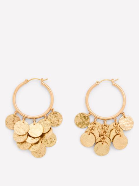 BODEN Hammered Gold Teardrop Hoops-Gold Colour