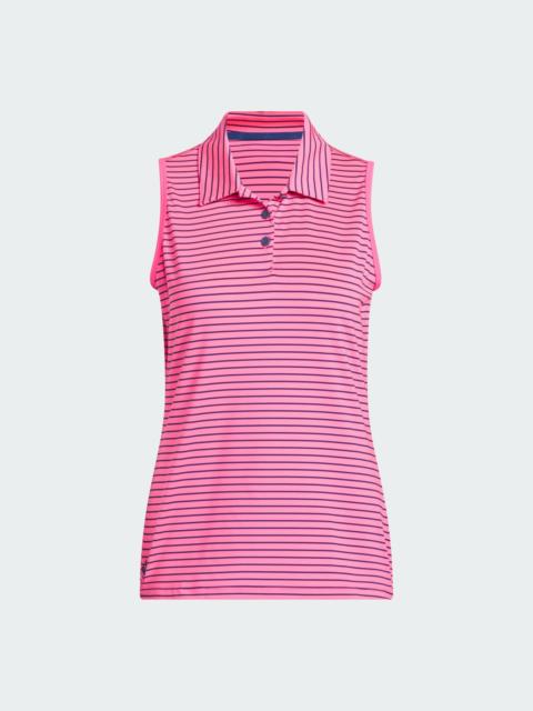 adidas Performance Stripe Sleeveless Polo Shirt