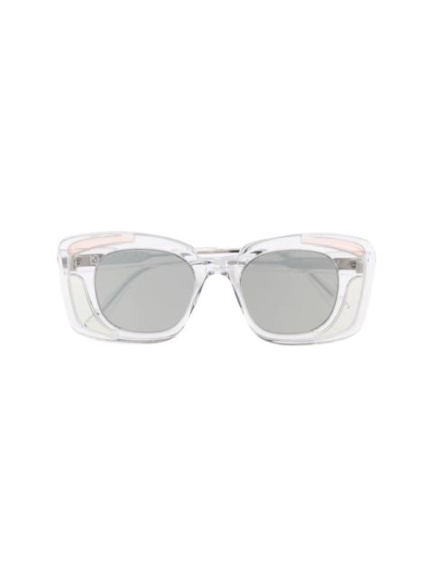 transparent-frame sunglasses