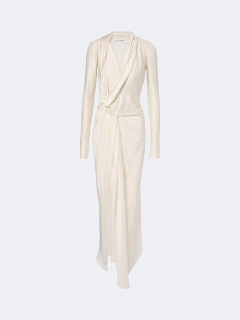 Victoria Beckham Lea draped jersey midi dress