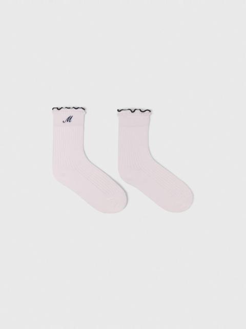 Cotton pointelle socks