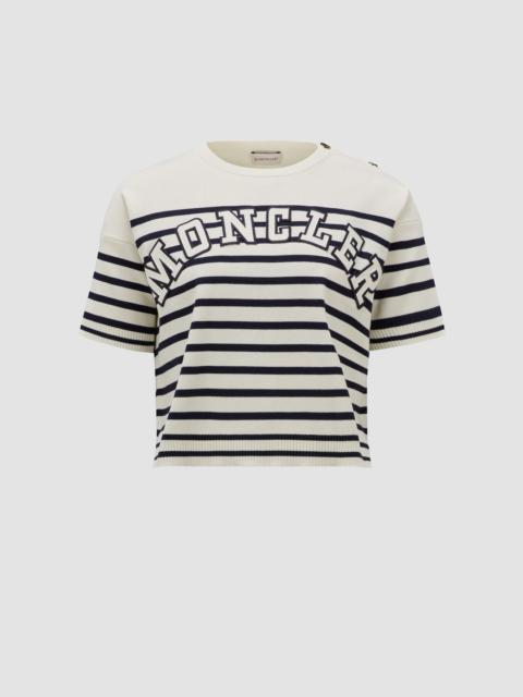 Moncler Striped Logo T-Shirt