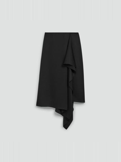 Theory Draped Sarong Skirt in Crushed Satin