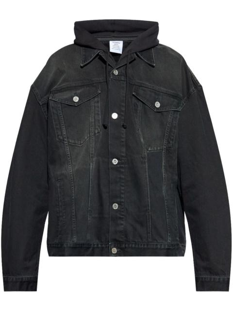 VETEMENTS hooded denim jacket