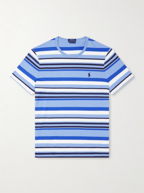 Polo Ralph Lauren Logo-Embroidered Striped Cotton-Jersey T-Shirt