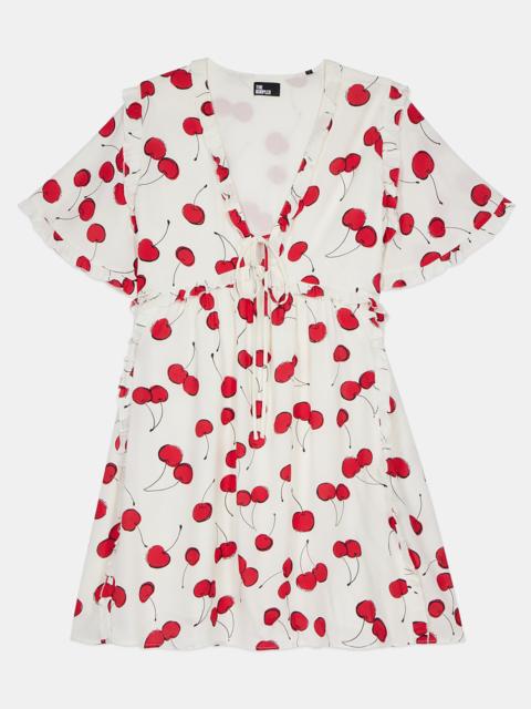 The Kooples SHORT CHERRY PRINTED DRESS