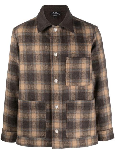 A.P.C. plaid-patterned 셔츠 재킷