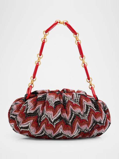 Missoni Small Chevron Cotton Pouch Shoulder Bag
